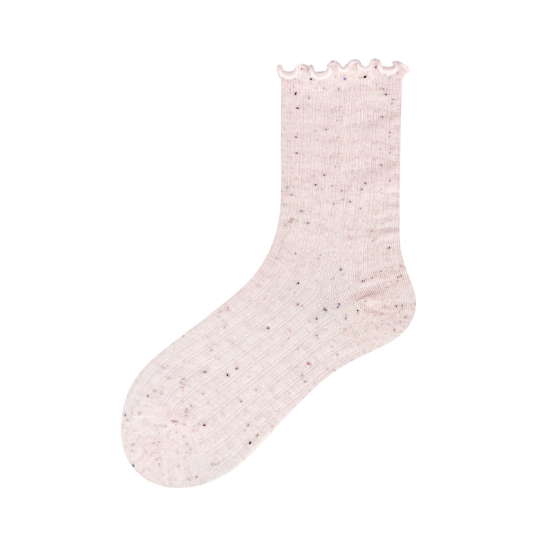 Women's dot yarn wood ear lace Korean early autumn new multi-color versatile trendy socks - Image 8