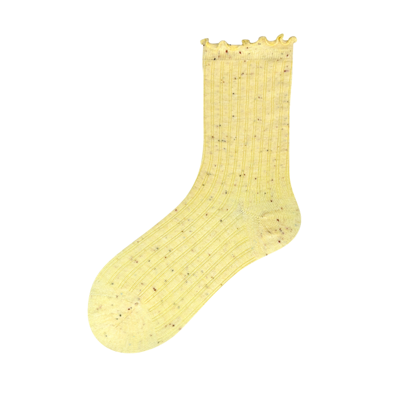 Women's dot yarn wood ear lace Korean early autumn new multi-color versatile trendy socks - Image 9