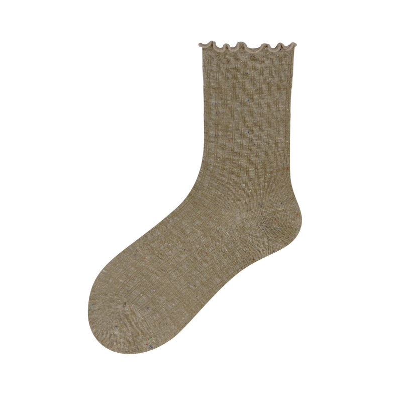 Women's dot yarn wood ear lace Korean early autumn new multi-color versatile trendy socks - Image 11