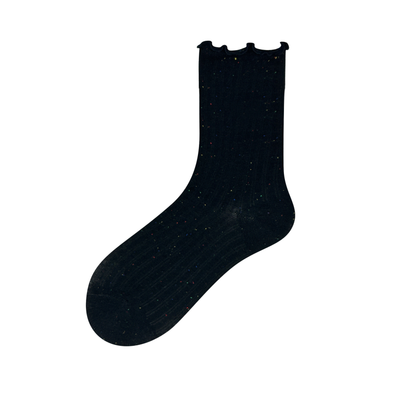 Women's dot yarn wood ear lace Korean early autumn new multi-color versatile trendy socks - Image 14