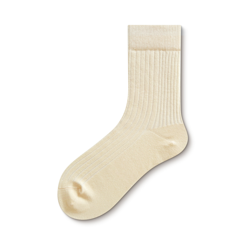 Spring and autumn new antibacterial boneless simple Harajuku style solid color women's mid-tube socks（5 pairs） - Image 11