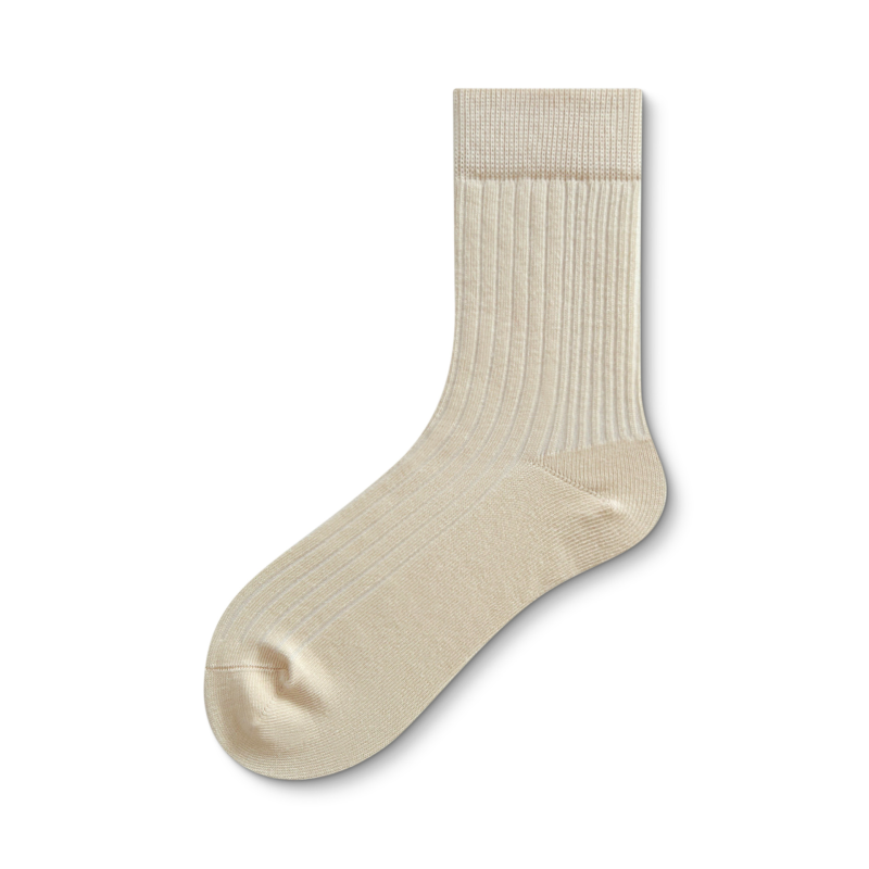 Spring and autumn new antibacterial boneless simple Harajuku style solid color women's mid-tube socks（5 pairs） - Image 14