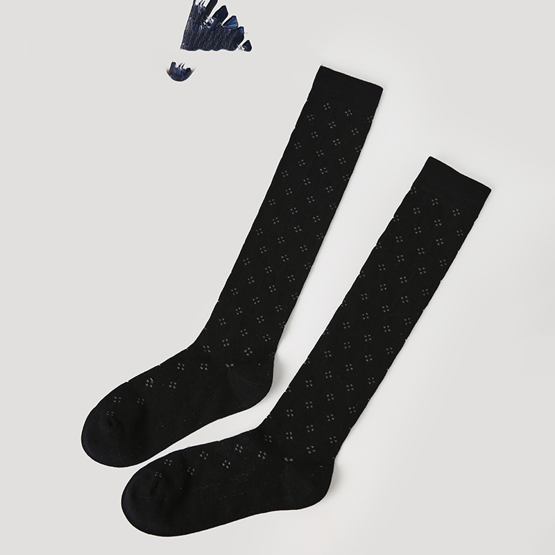 Renaissance original Creative women's socks spring and summer plum blossom mesh calf socks black ins breathable mosquito-proof mid-tube socks trend - Image 3