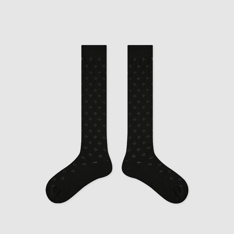 Renaissance original Creative women's socks spring and summer plum blossom mesh calf socks black ins breathable mosquito-proof mid-tube socks trend - Image 4