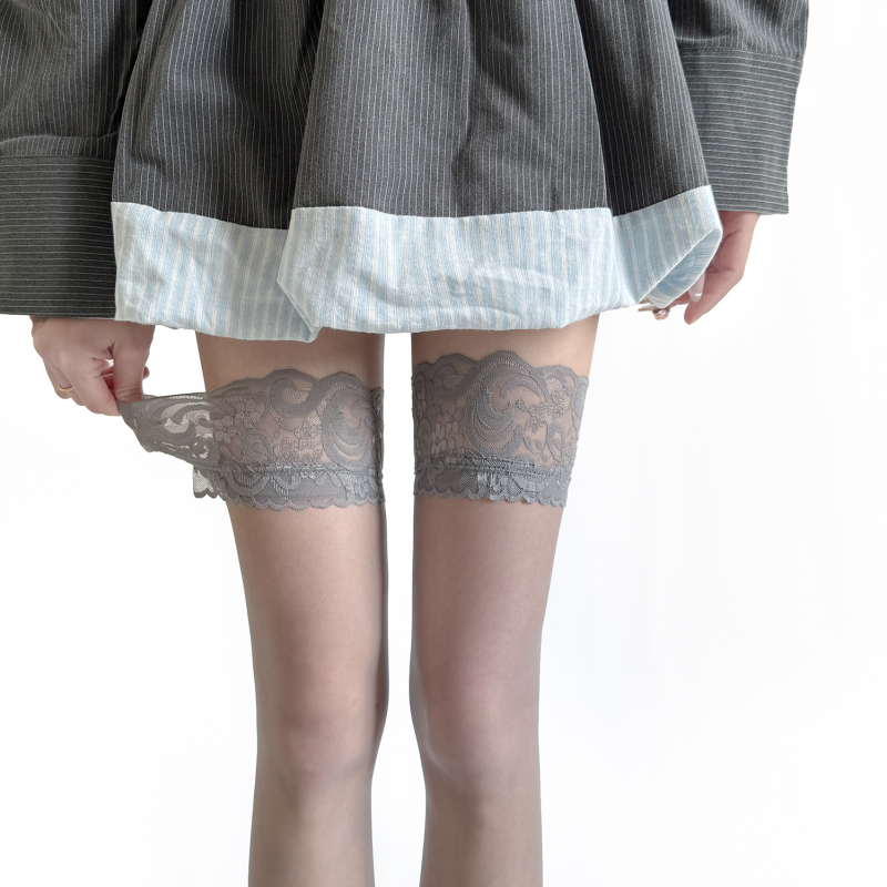 Long stockings sexy lace lace silicone non-slip beautiful leg socks for women spring and summer ultra-thin over-the-knee high socks pure desire socks - Image 6