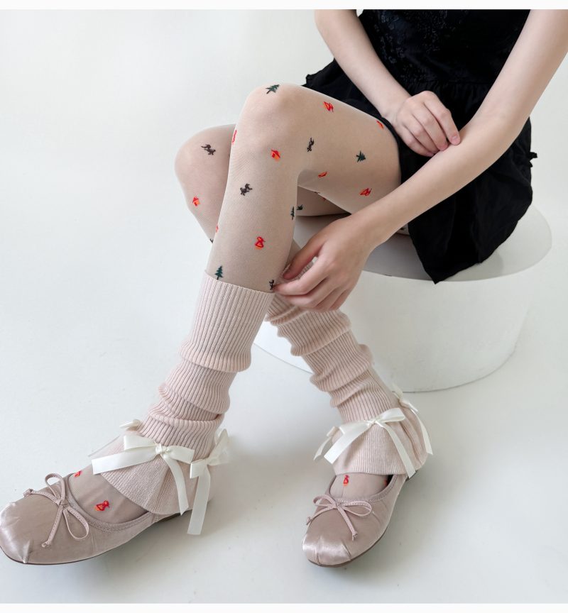 Niche cute Christmas element ultra-thin pantyhose for women milky white sweet thin transparent black sexy stockings for women - Image 11