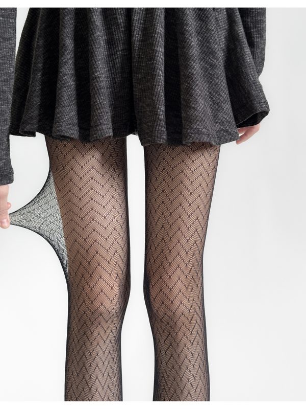 New fishnet stockings for women twill black wave pattern high elastic slim anti-stripping leggings sexy fishnet stockings