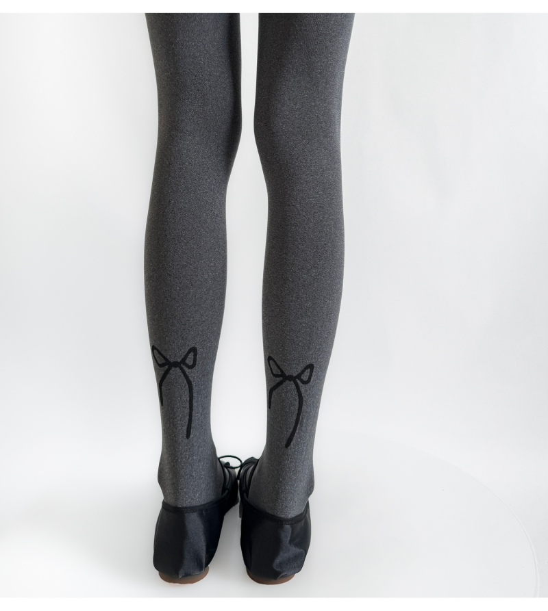 Butterfly Bowknot jacquard pantyhose spring and autumn 120D micro-transparent slimming and thin sweet bottoming socks velvet retro socks - Image 7