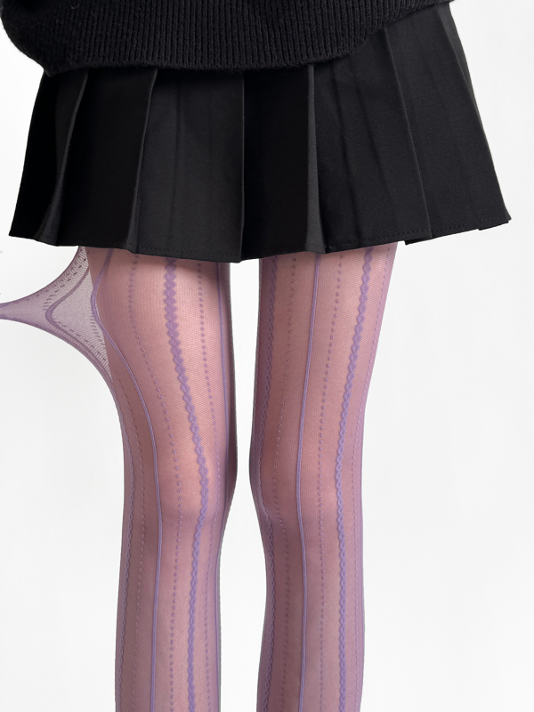 Sesame gray gray polka dot pantyhose, polka dot jacquard stockings for women, spring and autumn sexy retro love bottoming socks