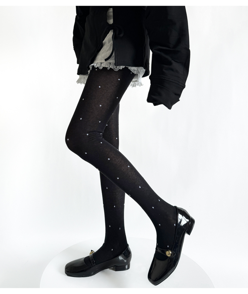 One-piece stockings Halloween bone stockings black lips printed stockings Easter decoration over-knee skull - Image 3
