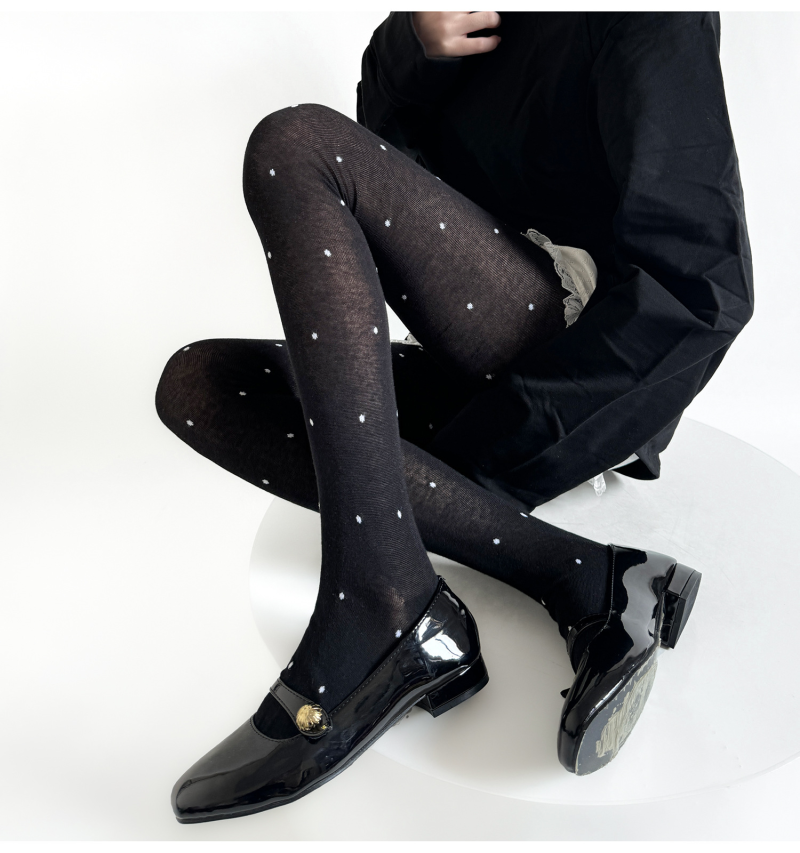 One-piece stockings Halloween bone stockings black lips printed stockings Easter decoration over-knee skull - Image 6