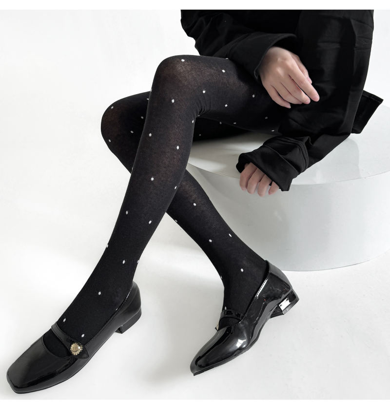 One-piece stockings Halloween bone stockings black lips printed stockings Easter decoration over-knee skull - Image 7