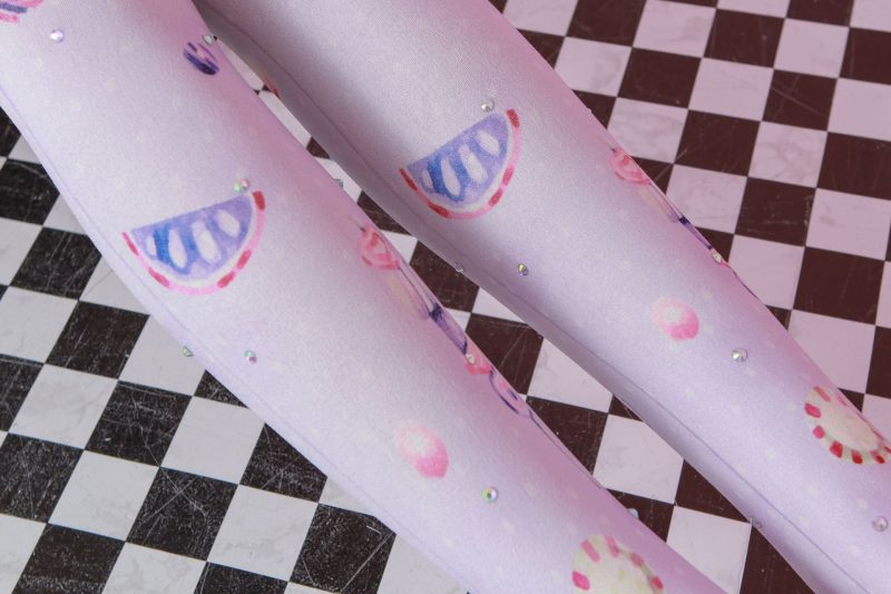 Colored diamond pattern print pantyhose Candy sweet pattern bottoming socks - Image 4