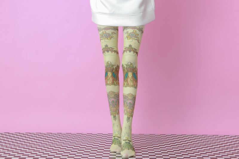 Abstract print pantyhose - Image 4