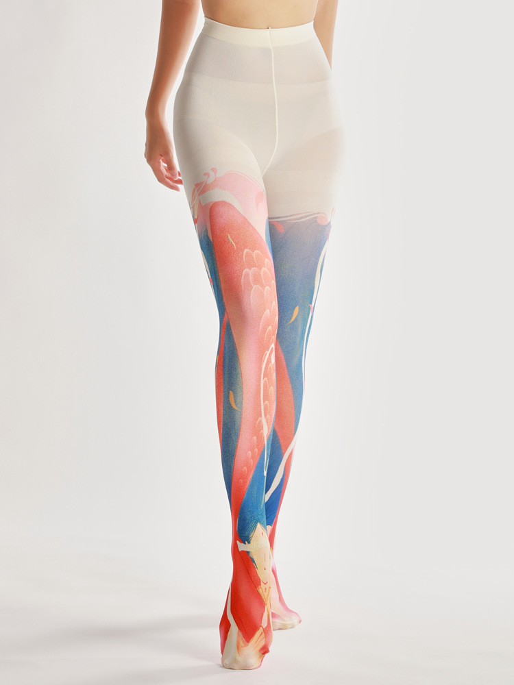 Big Fish Tights: Unique Printed Pantyhose for Women - Image 4