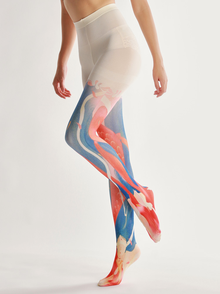 Big Fish Tights: Unique Printed Pantyhose for Women - Image 5