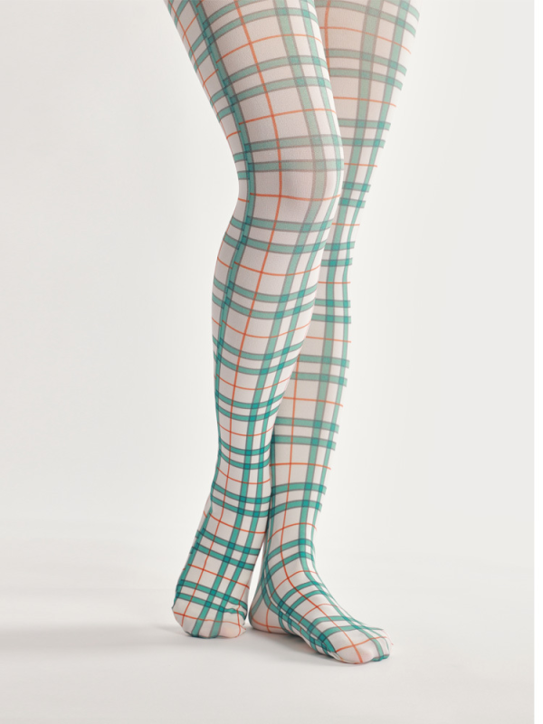British plaid print pantyhose