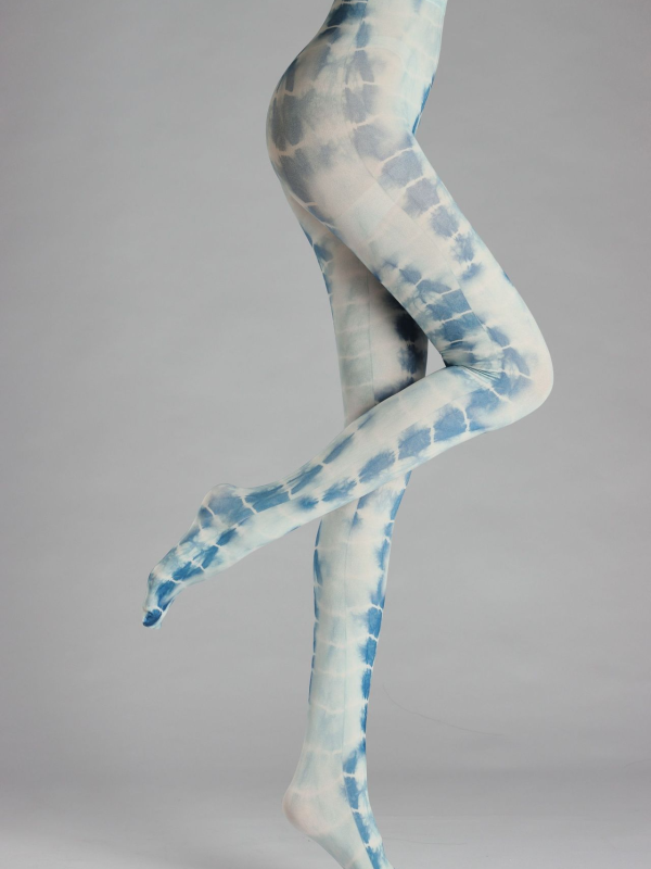 Colorful gradient pattern print tights