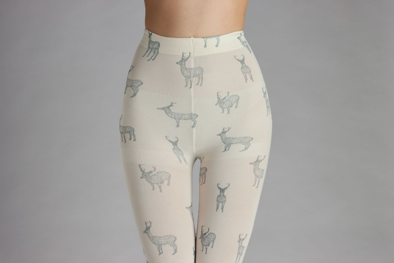Art pattern print tights - Image 10