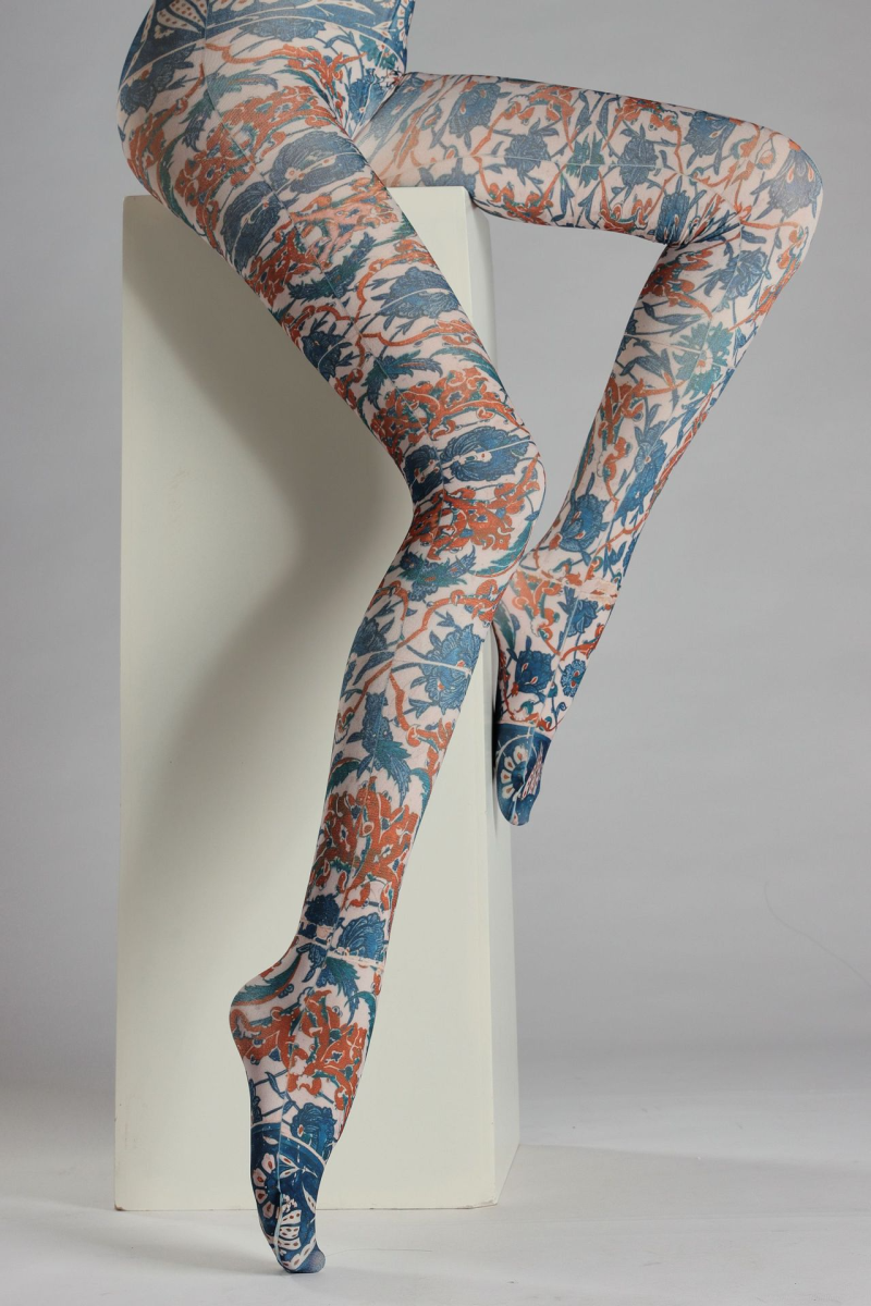 Art pattern print tights - Image 2