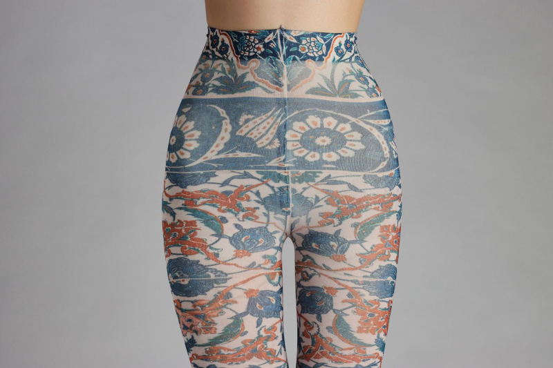 Art pattern print tights - Image 3