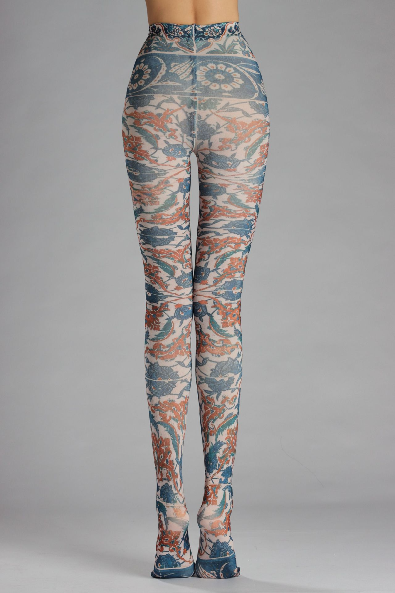Art pattern print tights - Image 6