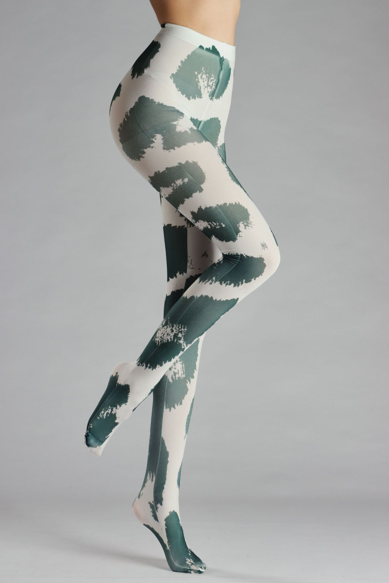 Abstract pattern print tights
