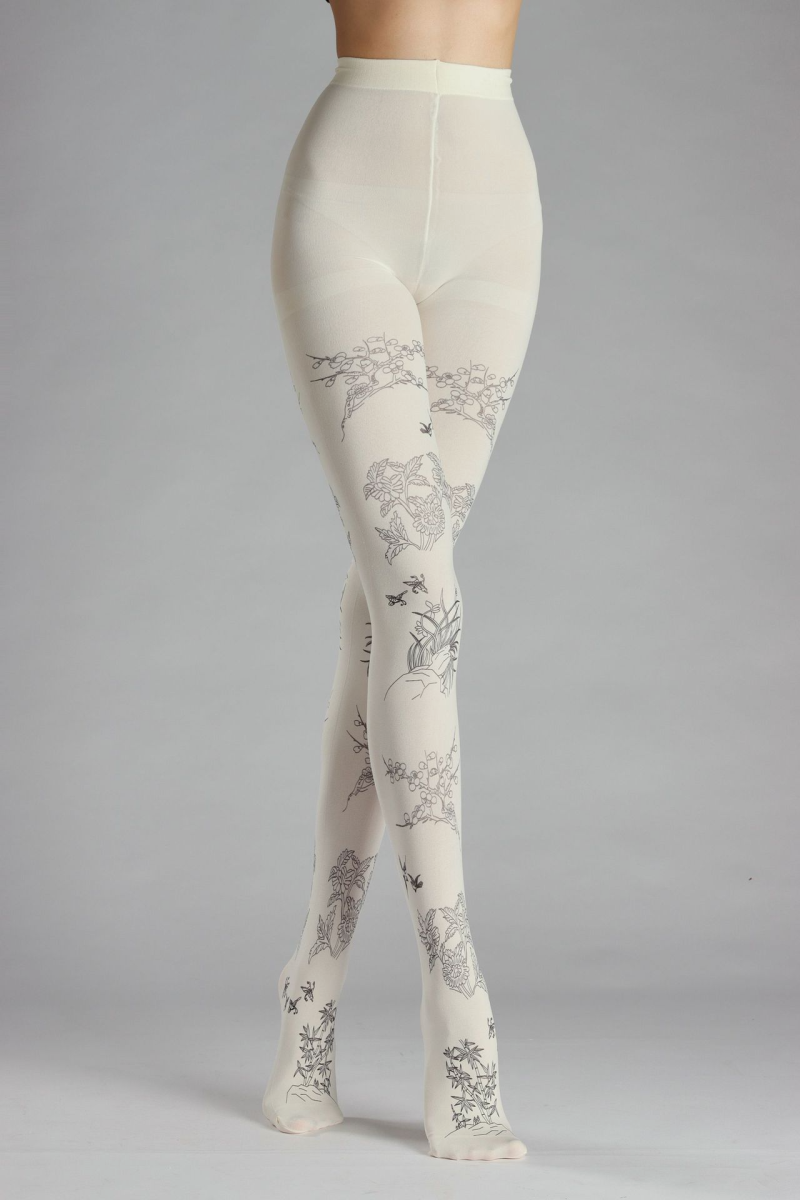 Abstract sketch element print tights - Image 8