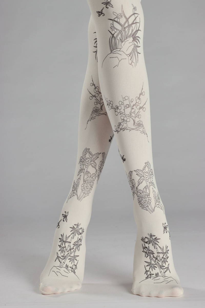 Abstract sketch element print tights - Image 10
