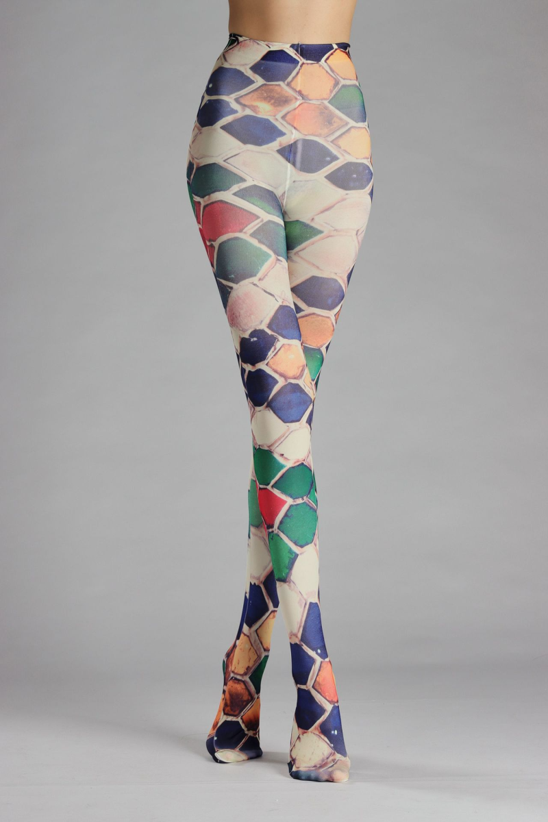 Colorful art print tights - Image 3