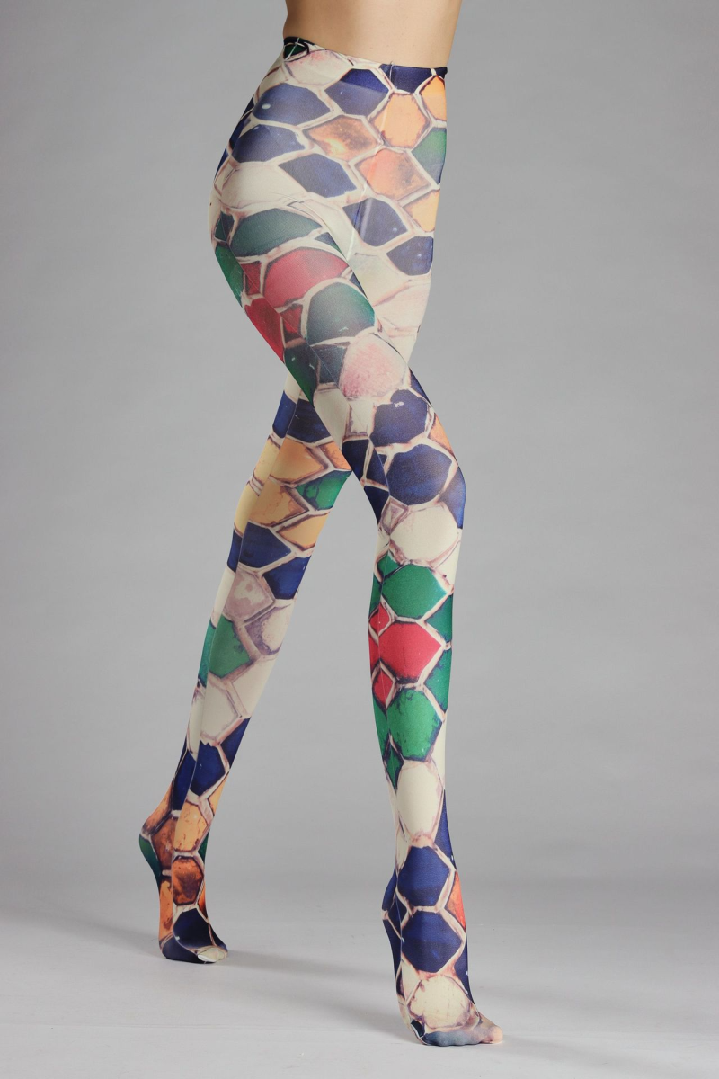 Colorful art print tights - Image 4