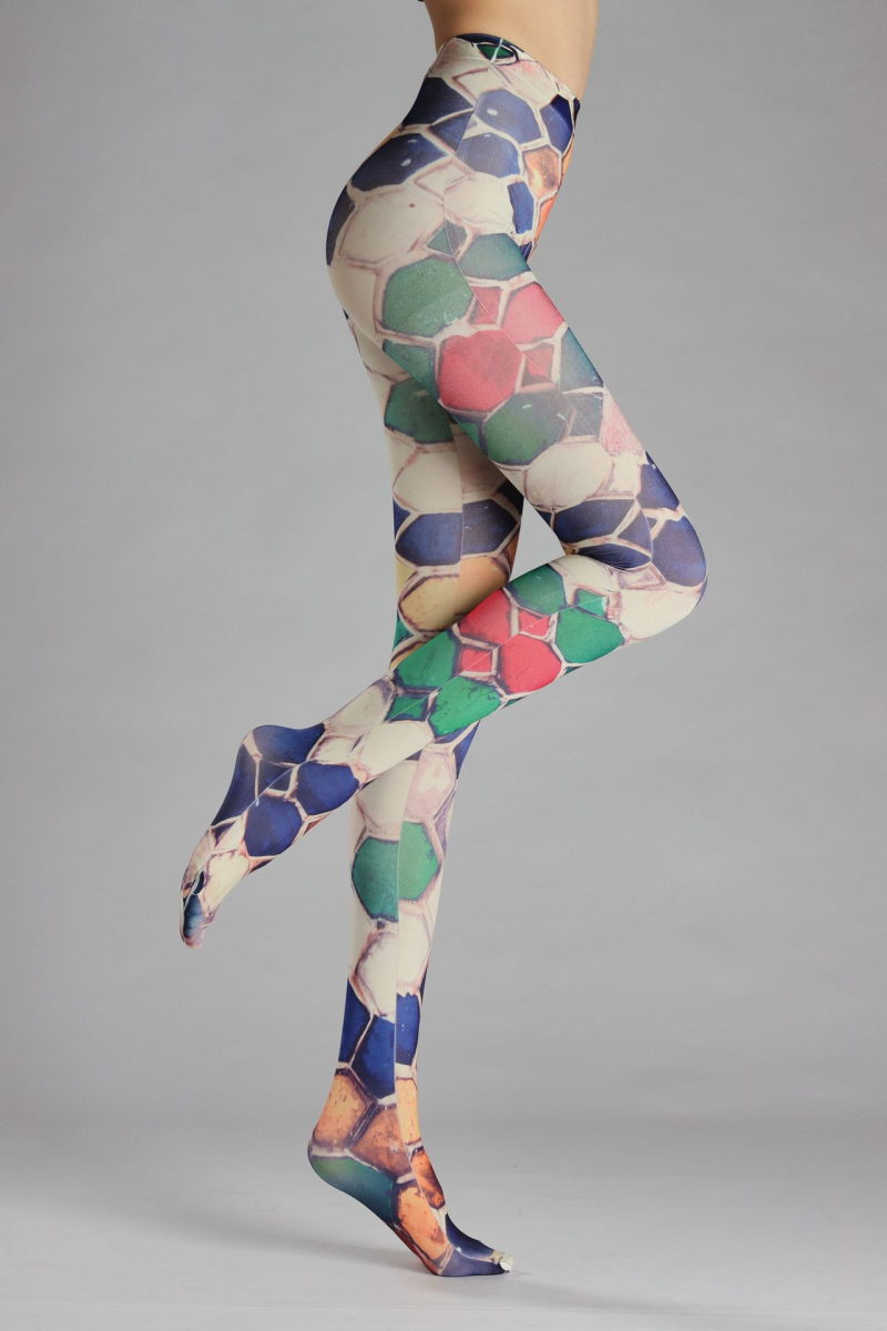 Colorful art print tights - Image 5