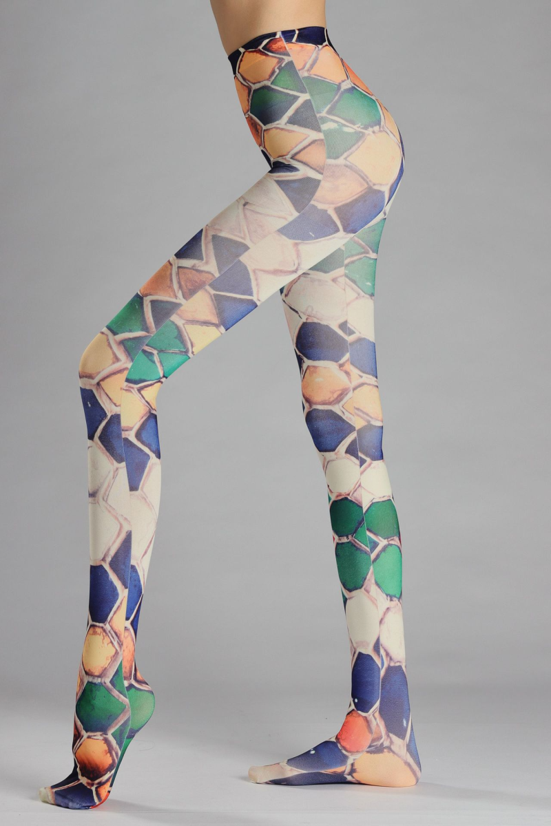Colorful art print tights - Image 10