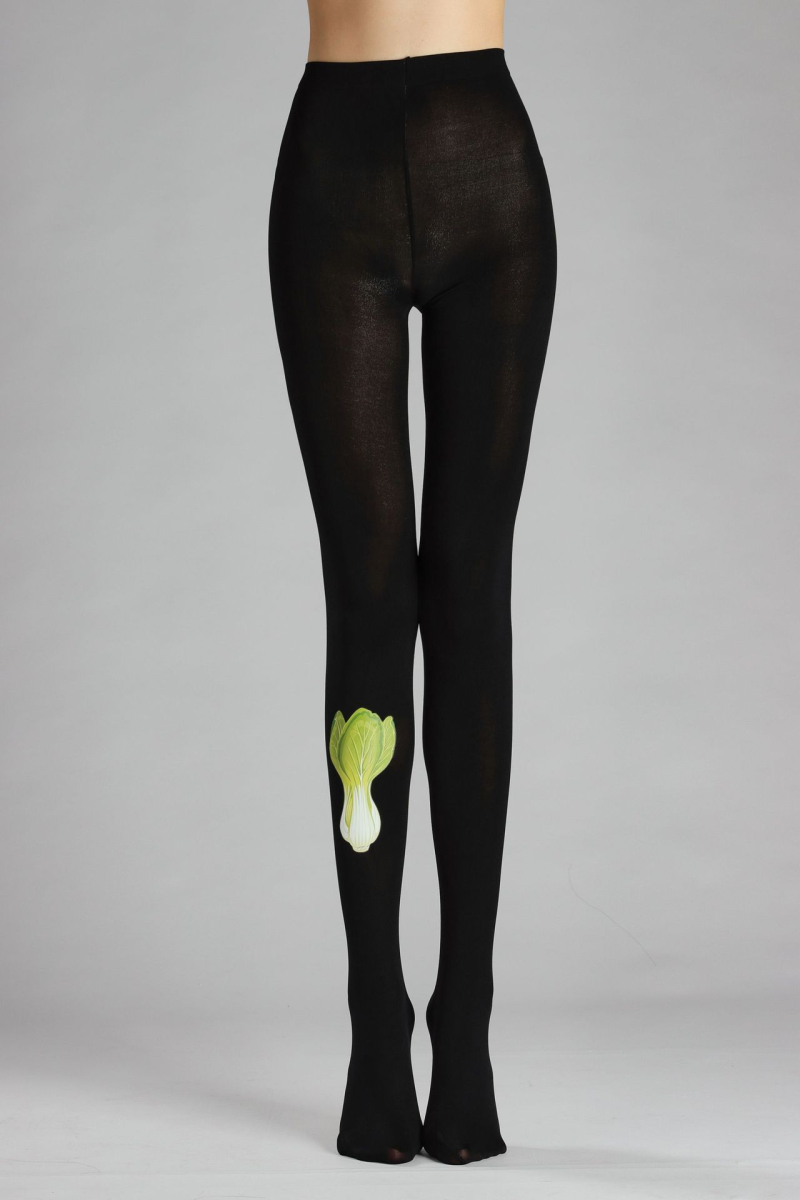 Fun vegetable print tights