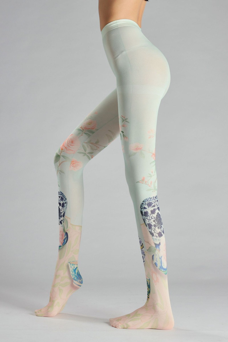 Real life element print tights