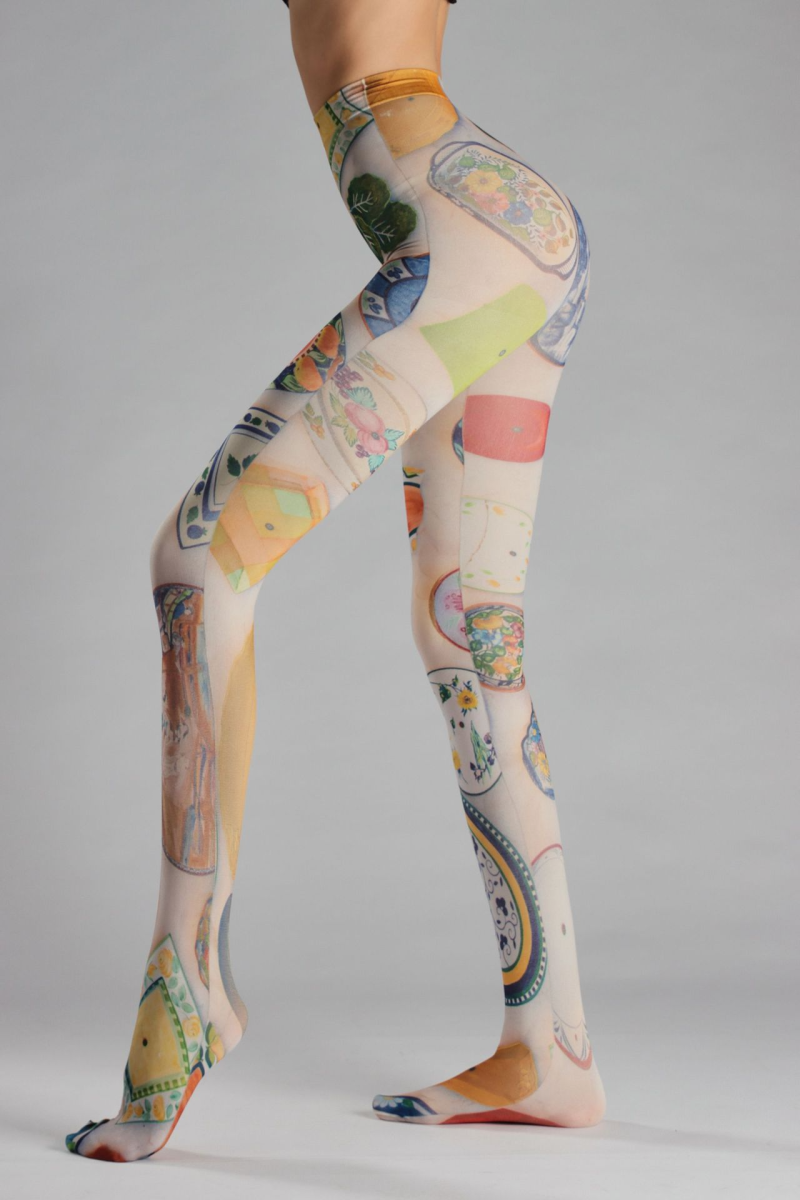 Artistic pattern print tights - Image 3