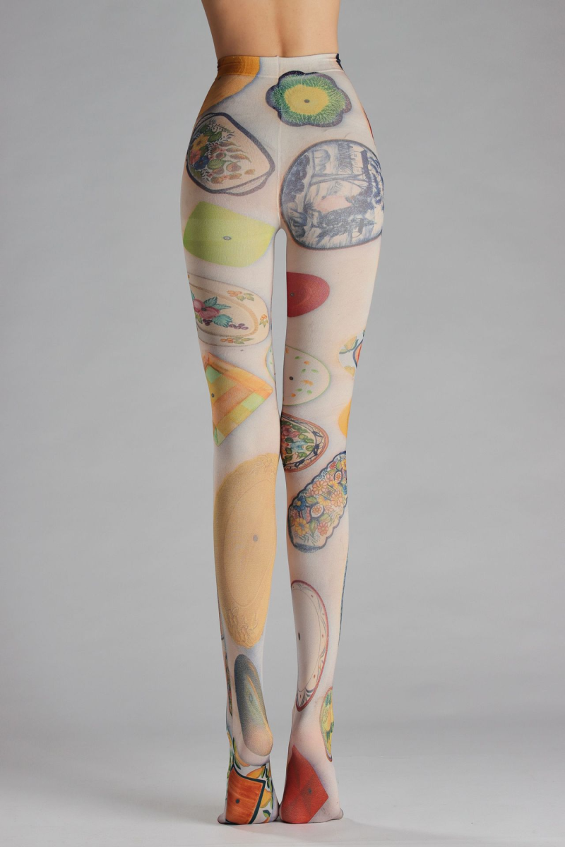 Artistic pattern print tights - Image 4
