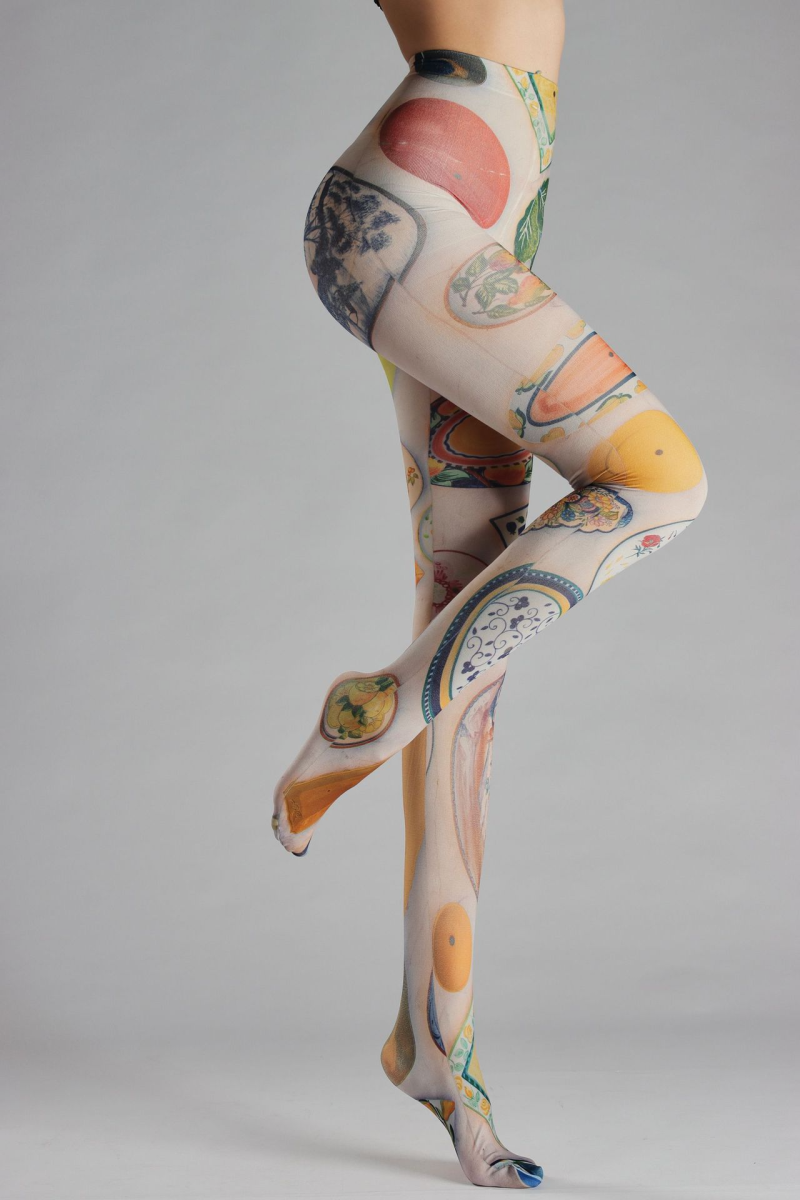 Artistic pattern print tights - Image 5