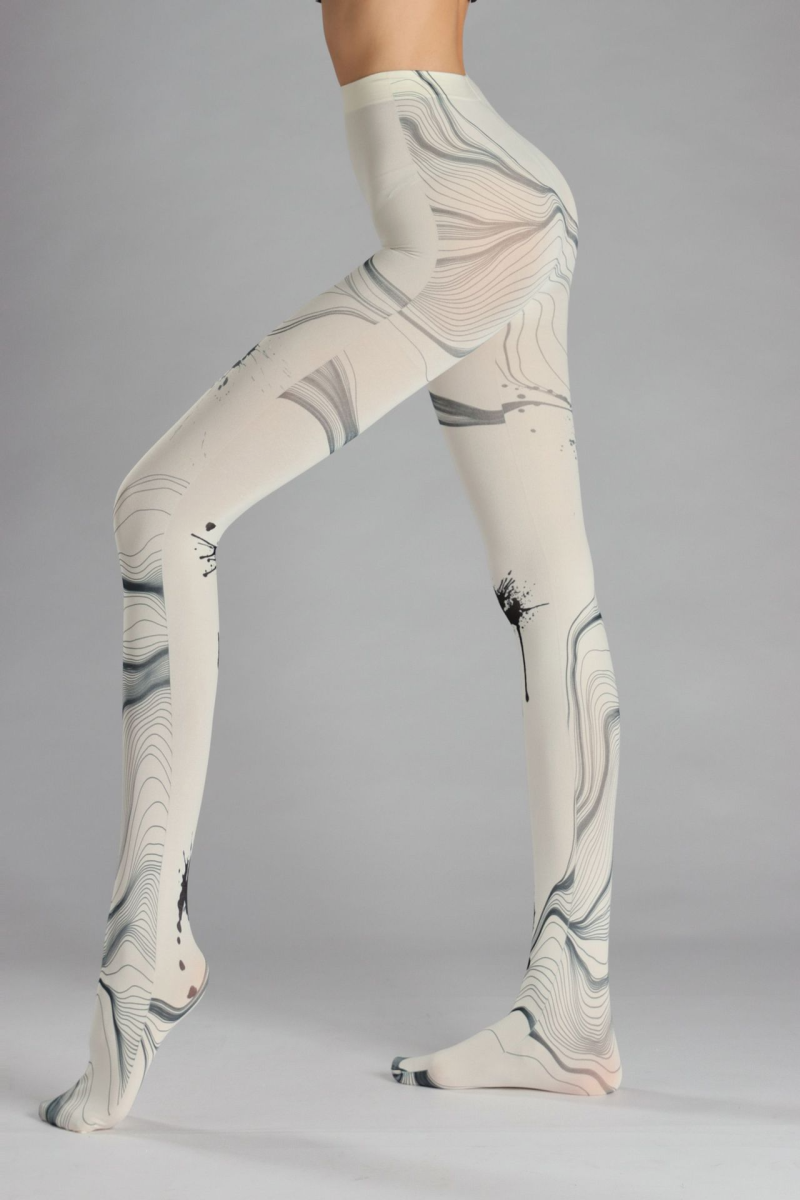 Personalized painting element print tights - Image 4