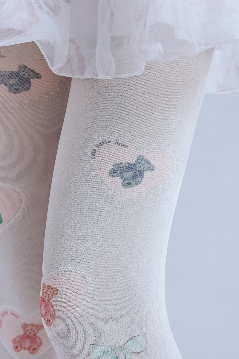 Cute Bear Lolita Pantyhose - Spring Cosplay Bottoming Socks - Image 3