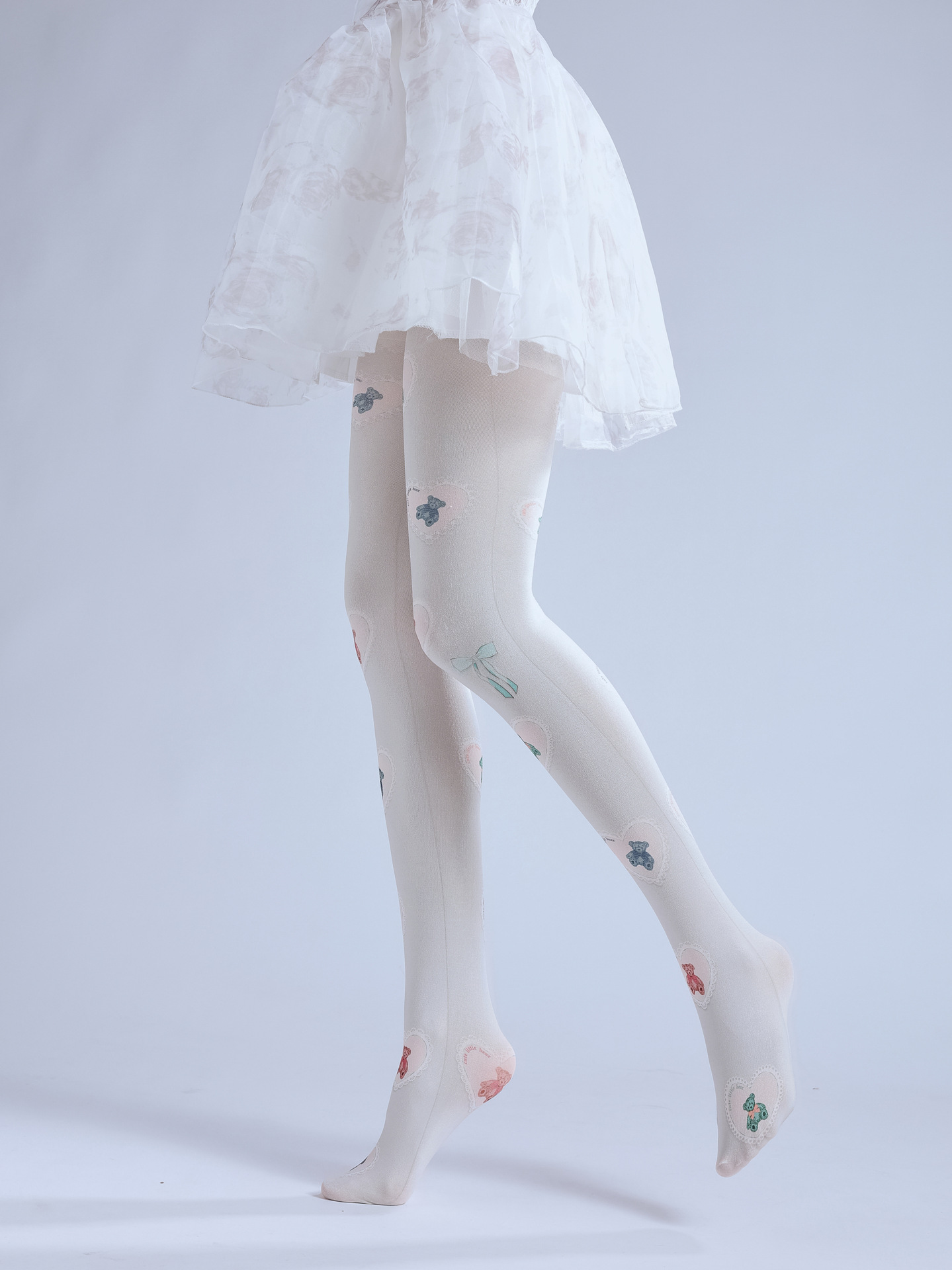 Cute Bear Lolita Pantyhose - Spring Cosplay Bottoming Socks - Image 4