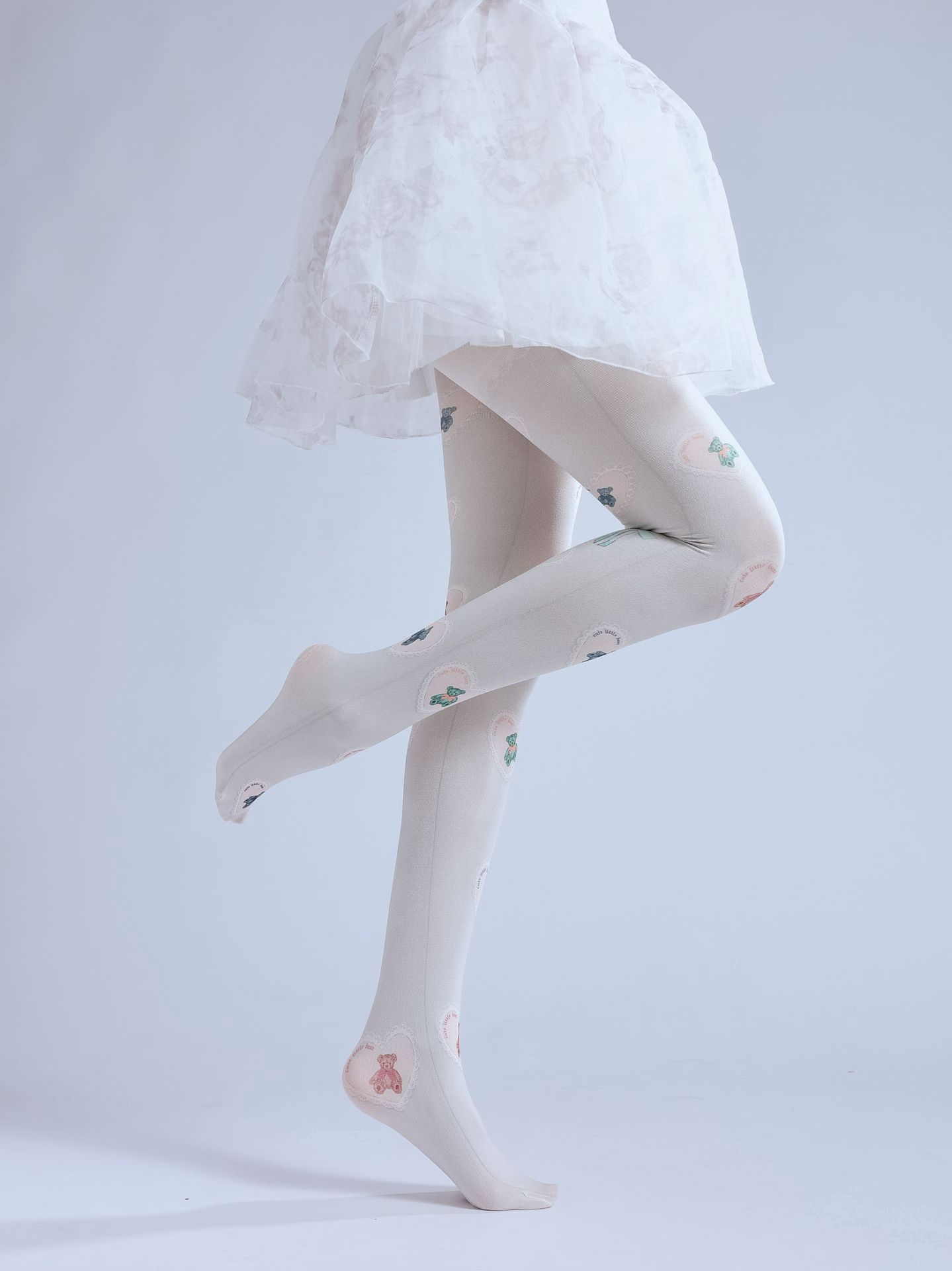 Cute Bear Lolita Pantyhose - Spring Cosplay Bottoming Socks - Image 6