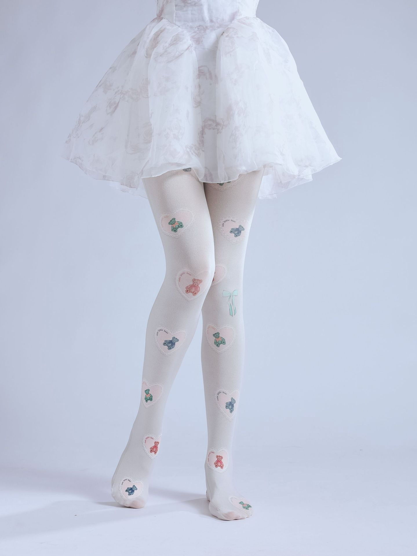 Cute Bear Lolita Pantyhose - Spring Cosplay Bottoming Socks - Image 7
