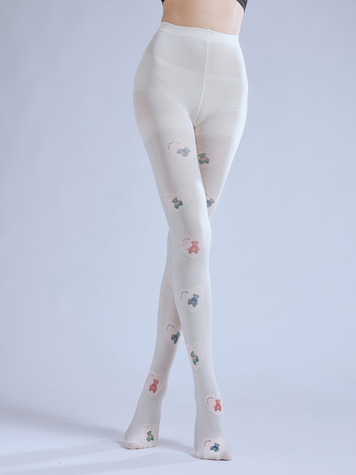 Cute Bear Lolita Pantyhose - Spring Cosplay Bottoming Socks - Image 11