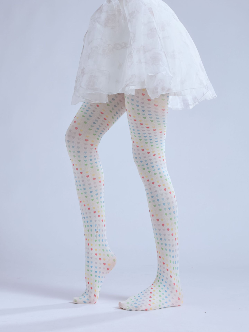 Sweet style print pantyhose colorful peach heart personality cos pattern bottoming socks 2D loli outer wear socks - Image 9
