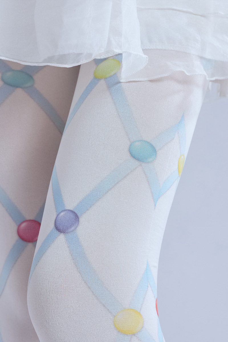 Lolita Socks: Sweet Beaded Diamond Stockings - Kawaii Fashion - Image 4