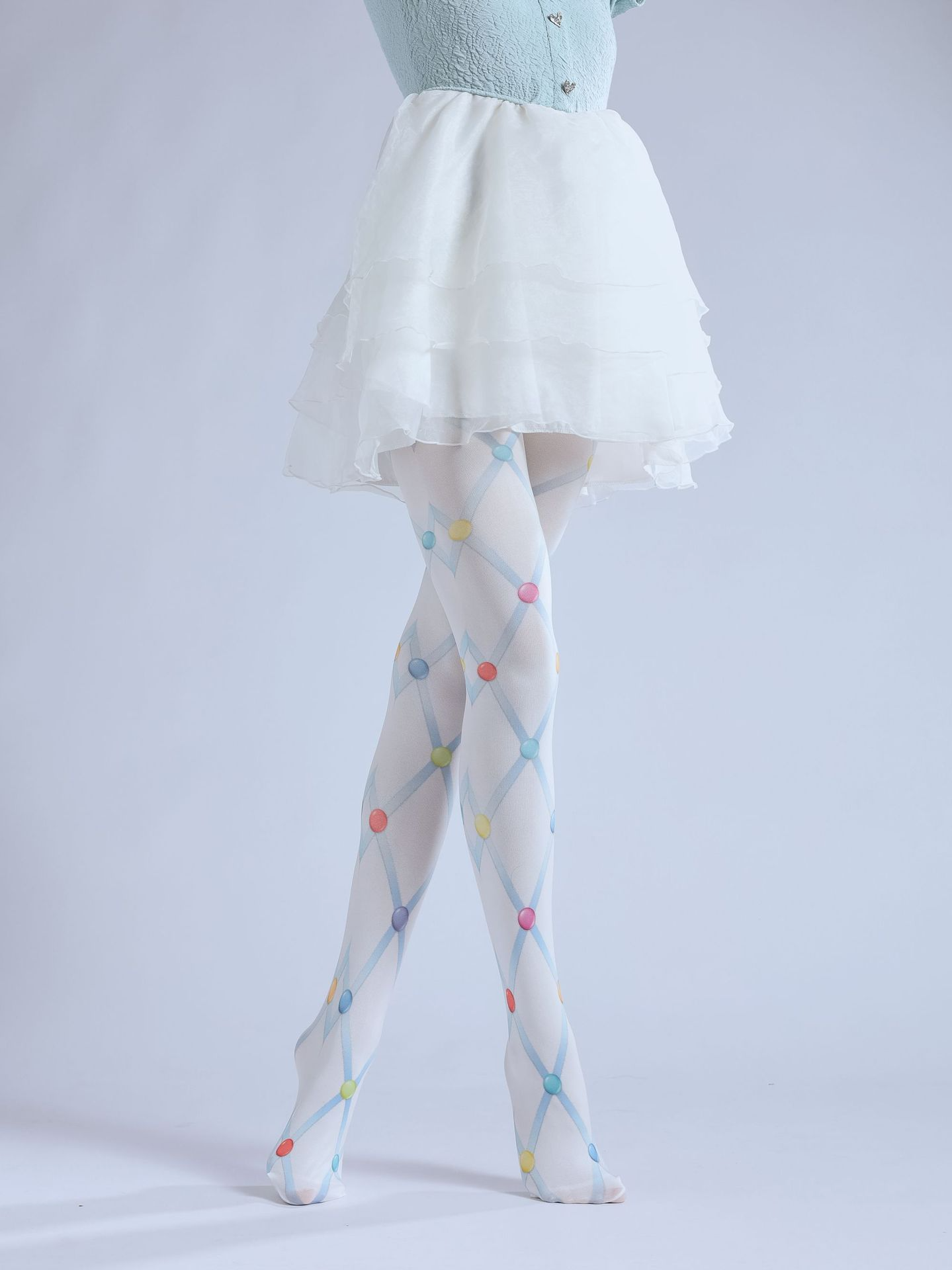 Lolita Socks: Sweet Beaded Diamond Stockings - Kawaii Fashion - Image 7