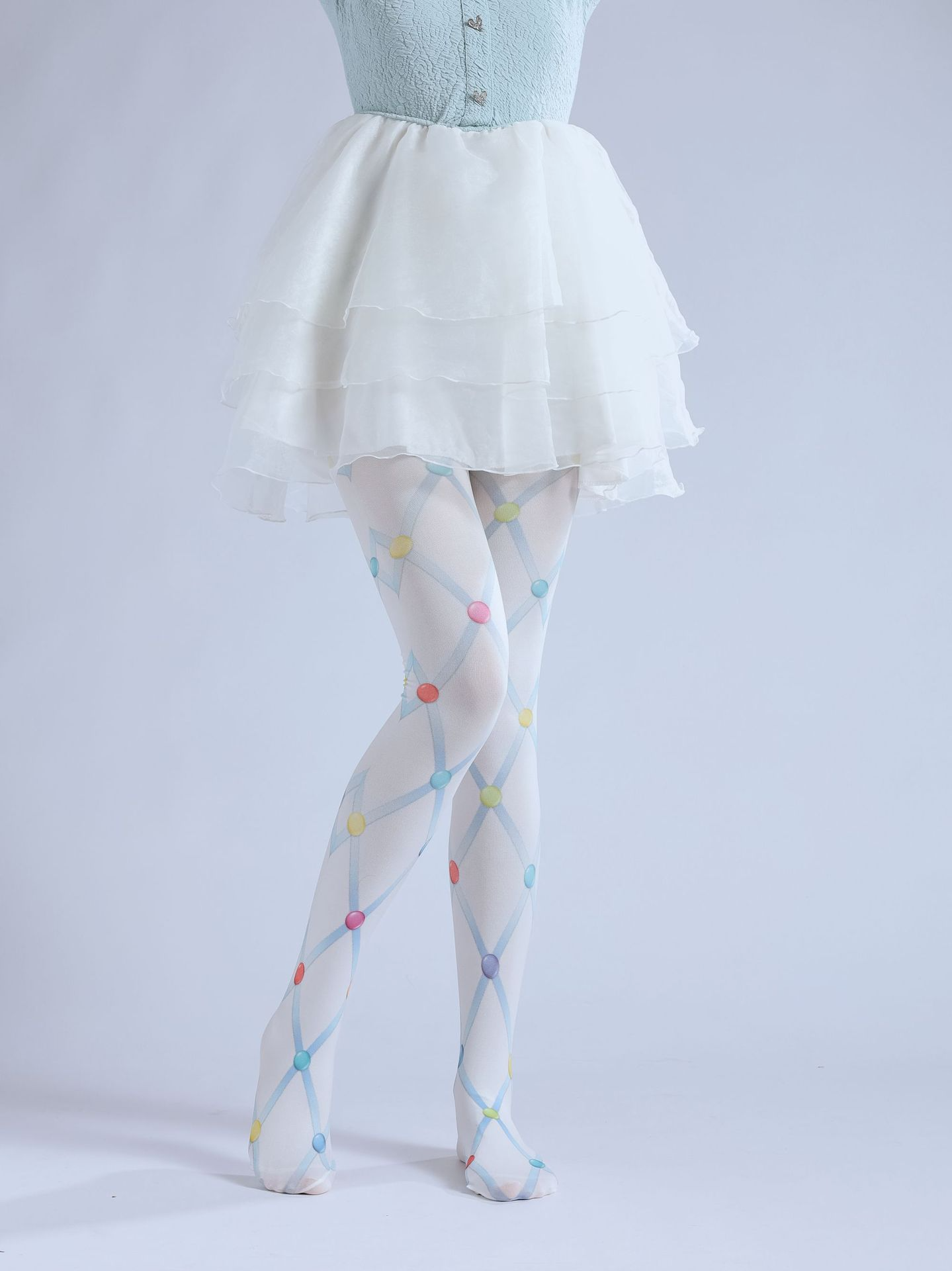 Lolita Socks: Sweet Beaded Diamond Stockings - Kawaii Fashion - Image 8
