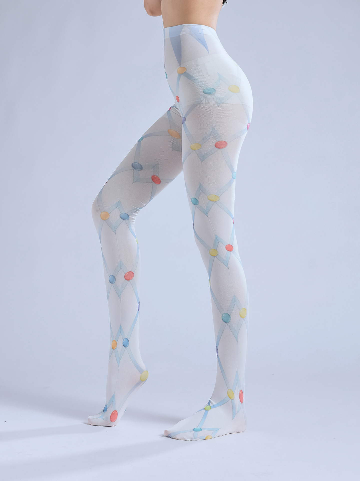 Lolita Socks: Sweet Beaded Diamond Stockings - Kawaii Fashion - Image 9