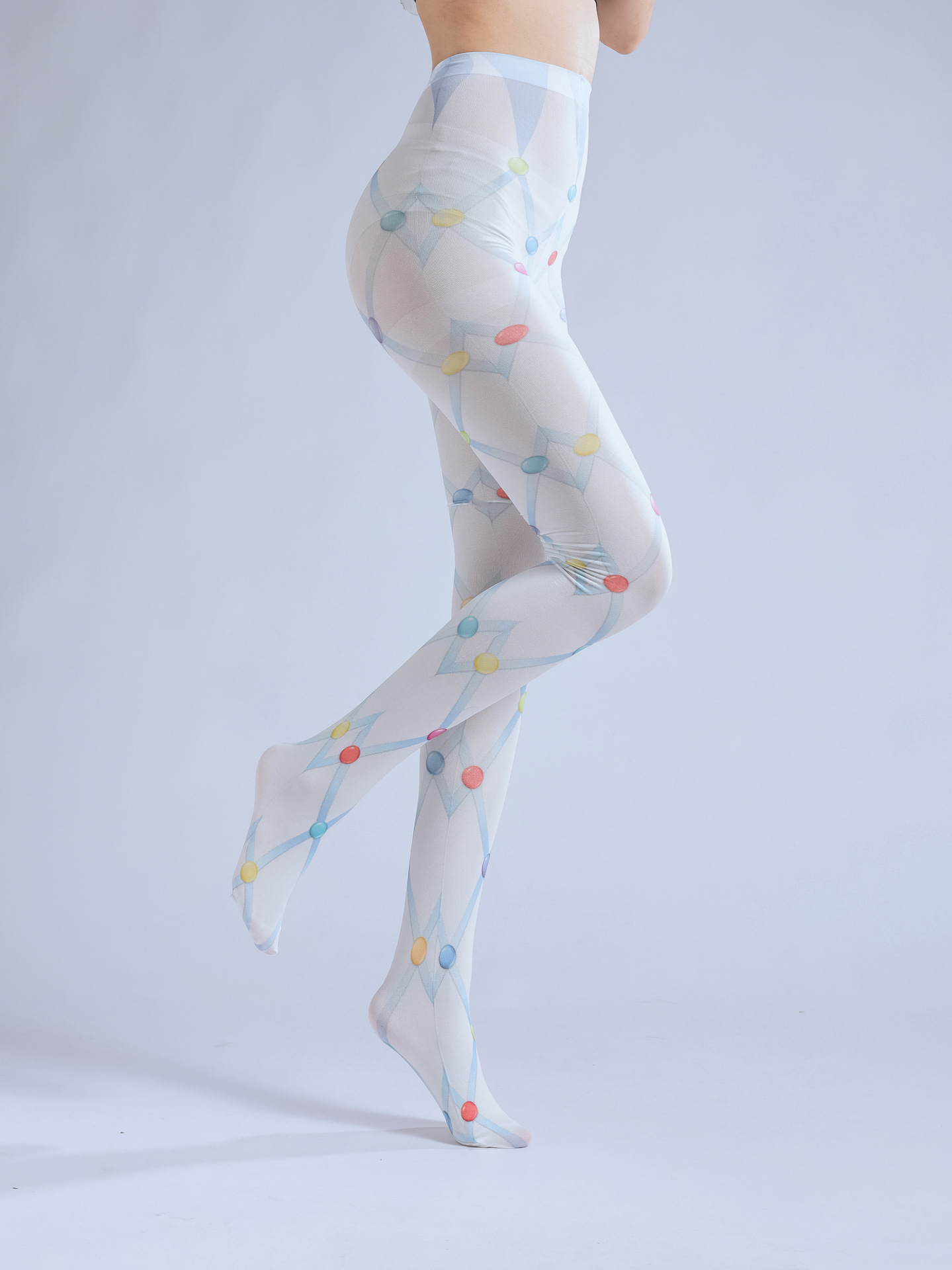 Lolita Socks: Sweet Beaded Diamond Stockings - Kawaii Fashion - Image 11